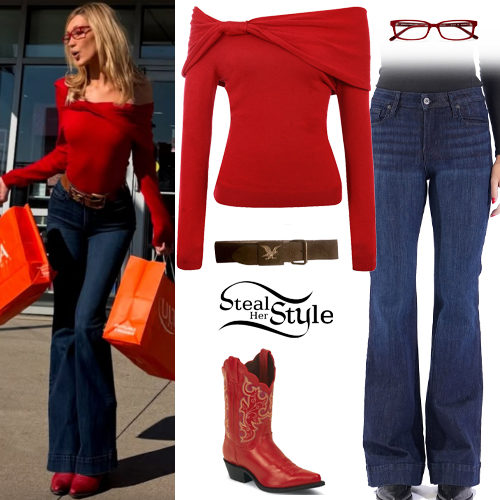 Red Long Sleeve, Blue Jeans