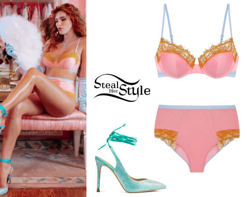 Pink Lingerie, Embellished Pumps