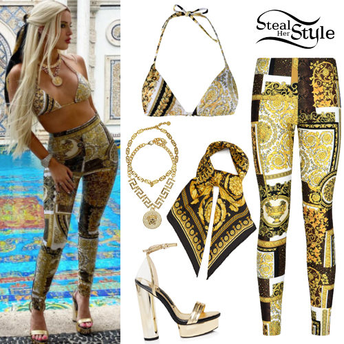 Printed Bikini Top and Leggings