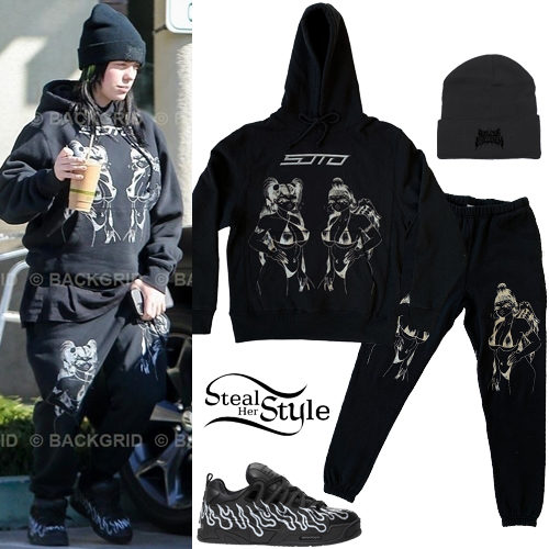 Black Hoodie and Sweatpants