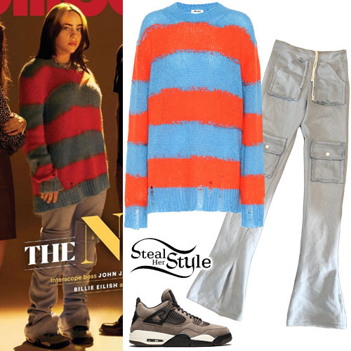 Striped Sweater, Blue Pants