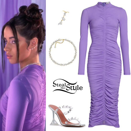 Lilac Dress, Clear Sandals