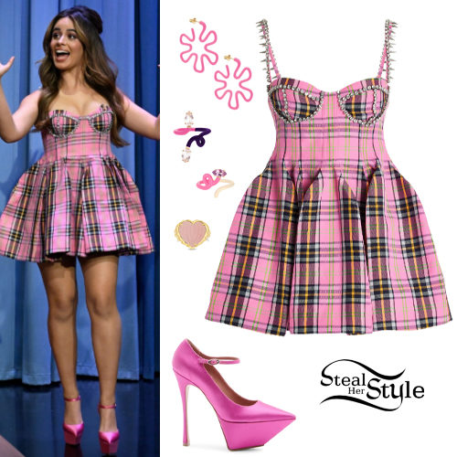 Pink Mini Dress and Pumps