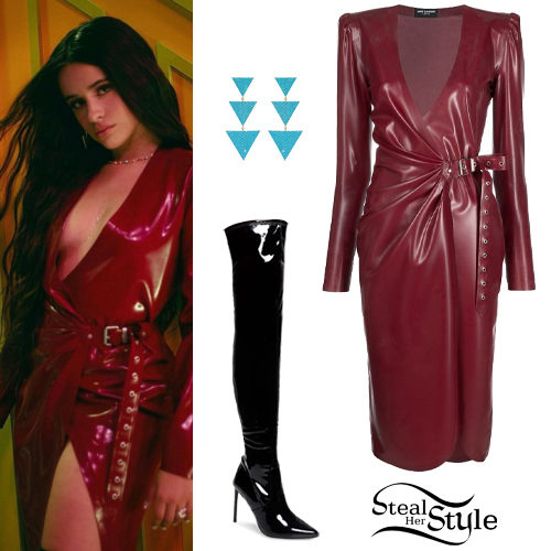 Red Latex Dress, Black Boots