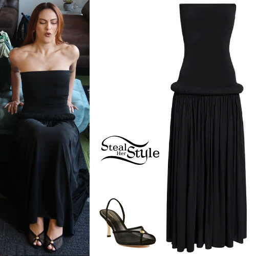 Black Dress, Mesh Sandals