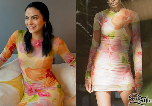 Floral Mesh Mini Dress