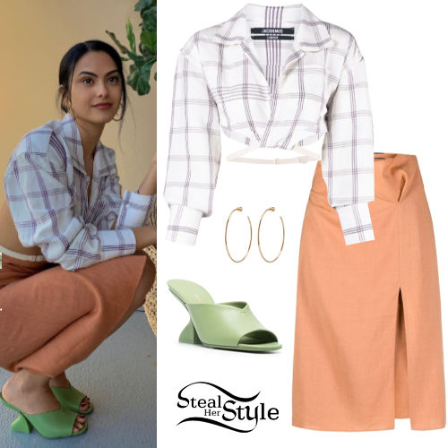 Plaid Crop Shirt, Green Shoes