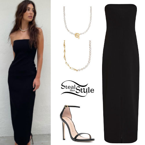 Black Dress and Sandals