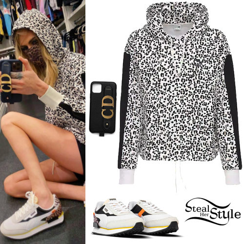 Animal Print Hoodie and Sneakers