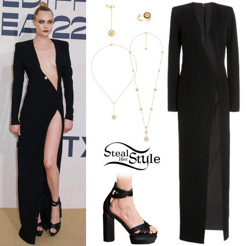 Black Dress, Platform Sandals