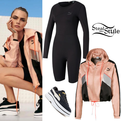 Track Jacket, Black Shorts