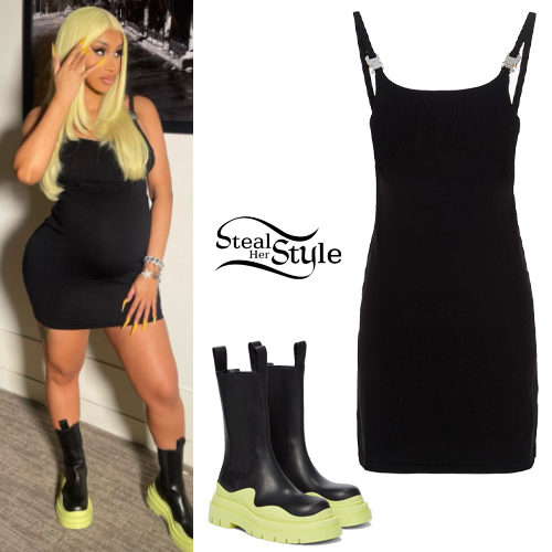 Black Mini Dress and Boots