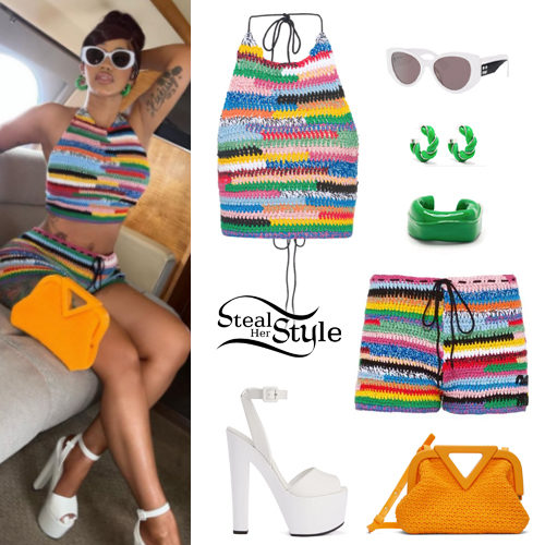 Multicolour Knit Top and Skirt