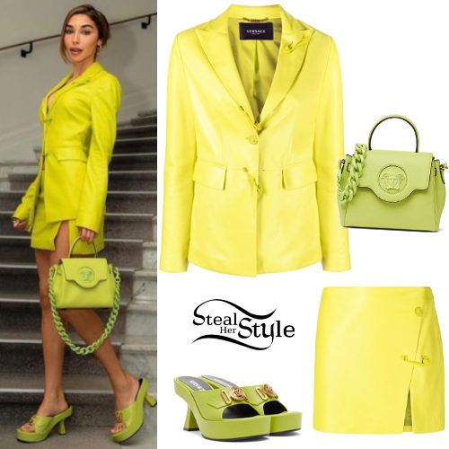 Neon Blazer and Skirt