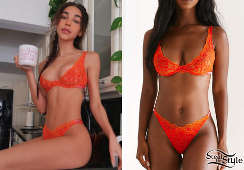 Orange Lace Underwear