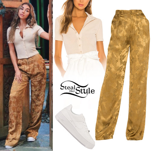 Ribbed Top, Brocade Pants