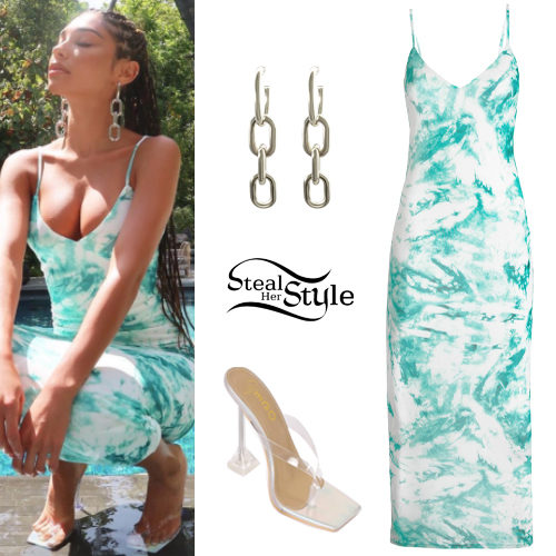 Tie-Dye Dress, Perspex Sandals