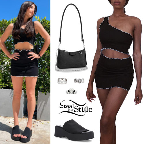 Black Crop Top and Skirt
