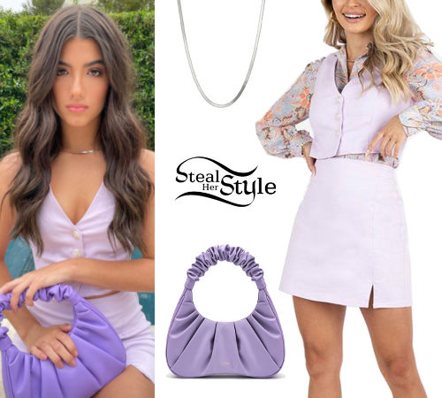 Lilac Vest and Skirt