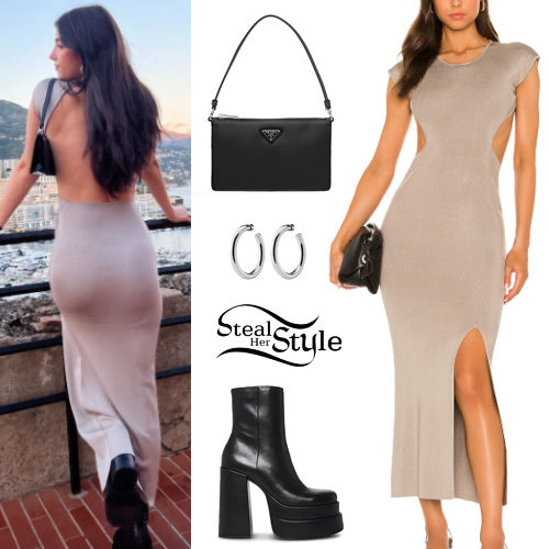 Open Back Dress, Black Boots