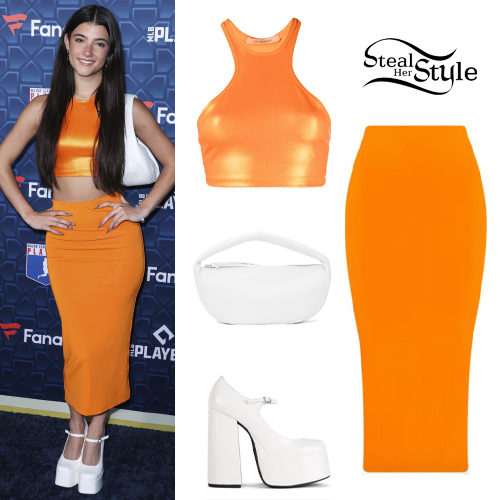 Orange Crop Top and Skirt