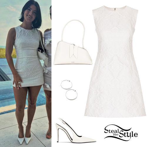 White Mini Dress and Pumps