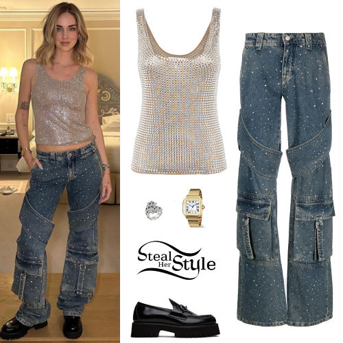 Crystal Top, Cargo Jeans