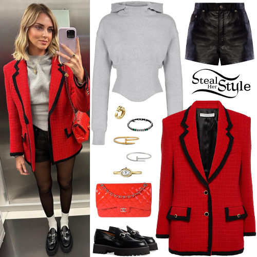 Red Coat, Leather Shorts