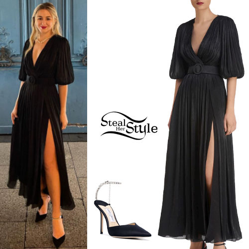 Black Dress, Crystal Pumps