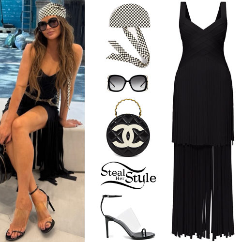 Black Dress and Sandals