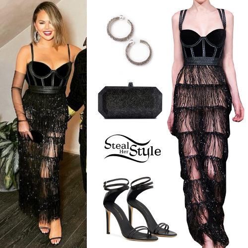 Black Dress and Sandals