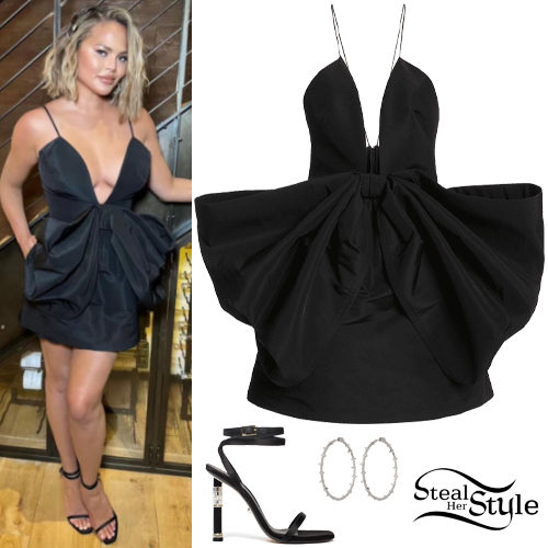 Black Mini Dress and Sandals