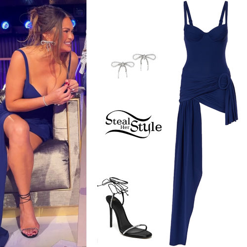 Blue Dress, Strappy Sandals