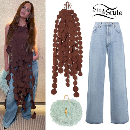 Brown Dots Top, Oversized Jeans