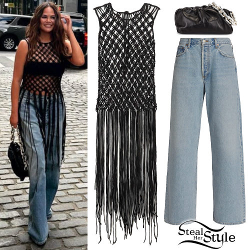 Macrame Top, Baggy Jeans