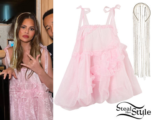 Pink Dress, Crystal Headband