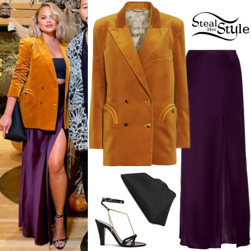 Velvet Blazer, Satin Skirt