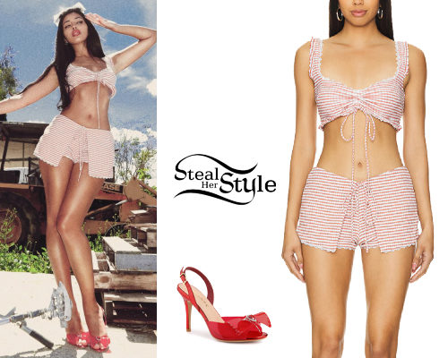 Red Striped Top and Shorts