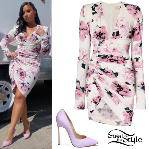 Floral Dress, Pink Pumps