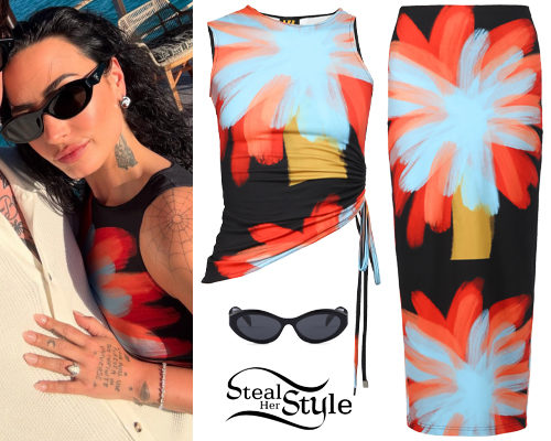 Floral Top and Skirt