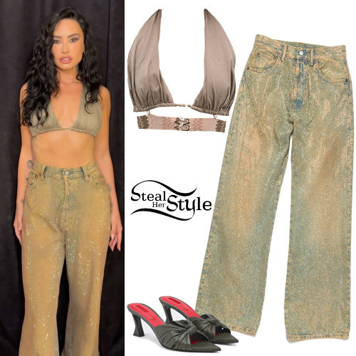 Halter Top, Crystal Jeans