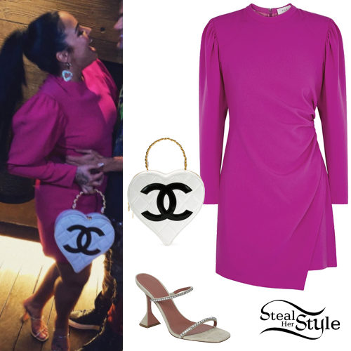 Pink Mini Dress, Crystal Sandals