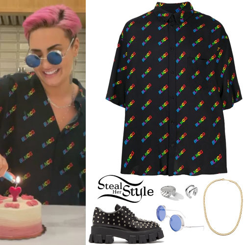 Printed Shirt, Studded Shoes