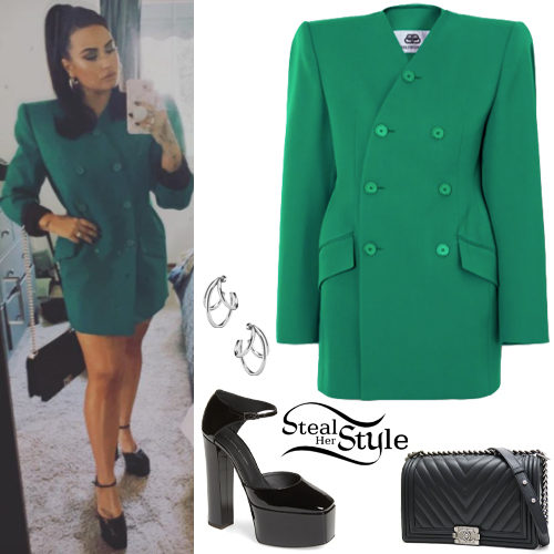Turquoise Blazer, Platform Pumps