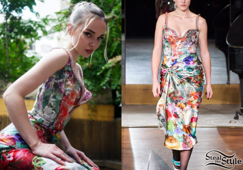 Floral-Print Corset and Skirt