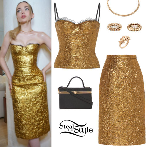 Gold Corset Top and Skirt
