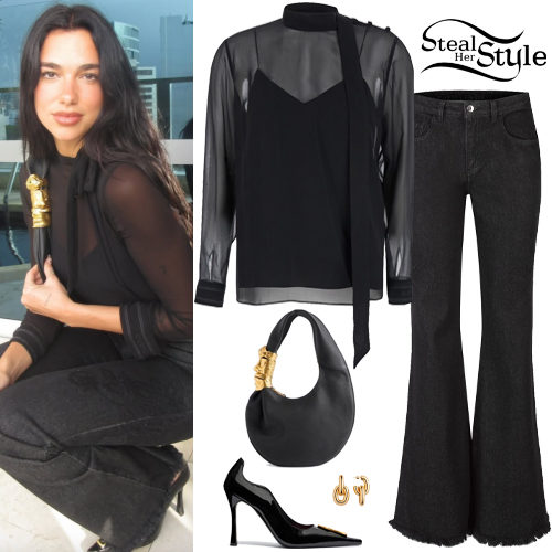 Black Blouse and Jeans