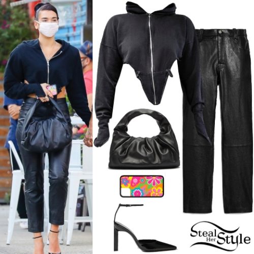 Black Hoodie, Leather Pants