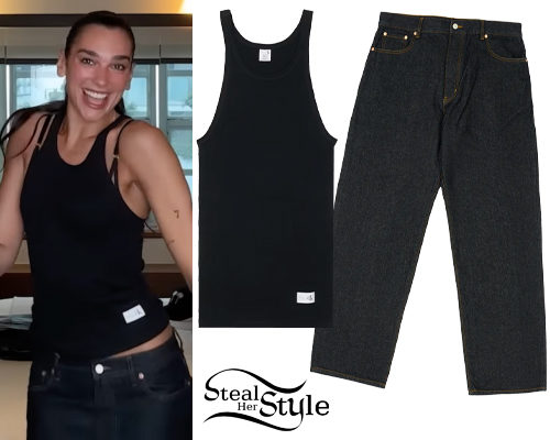 Black Tank, Indigo Jeans