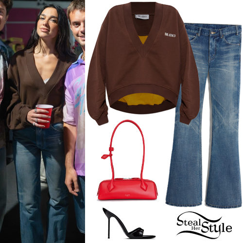 Brown Sweatshirt, Blue Jeans